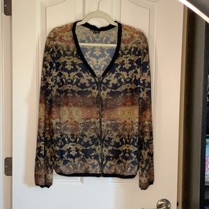 Stylish CITY CHIC Brocade Print Bomber Elegant Jacket – Plus Size L